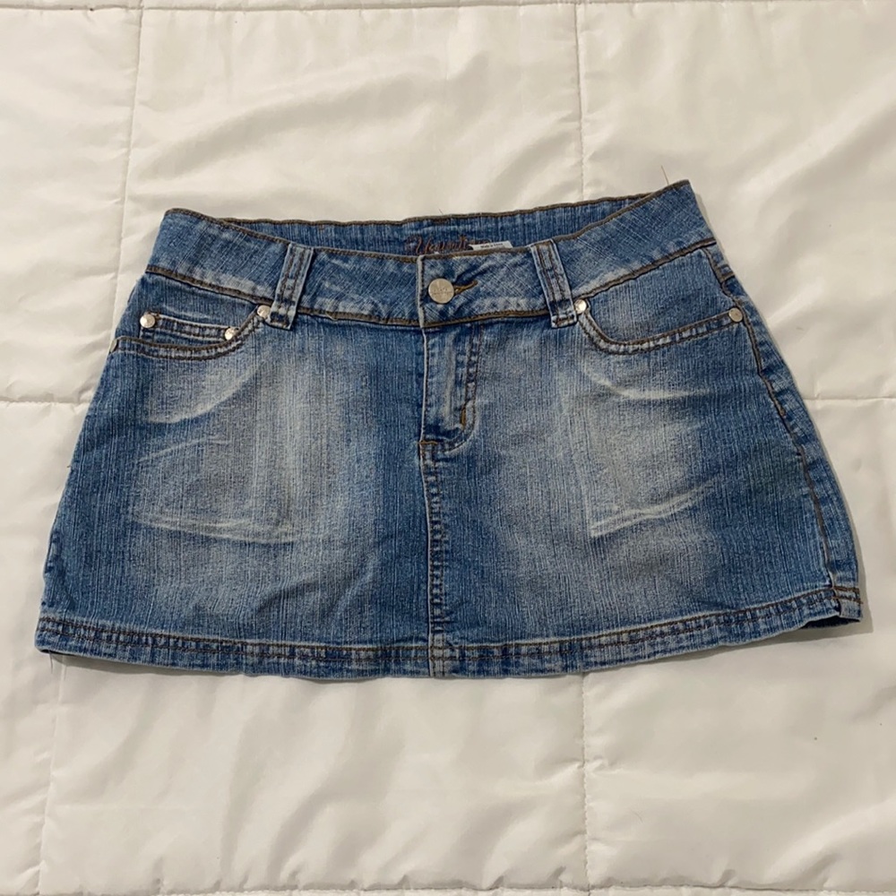 Denim mini skirt